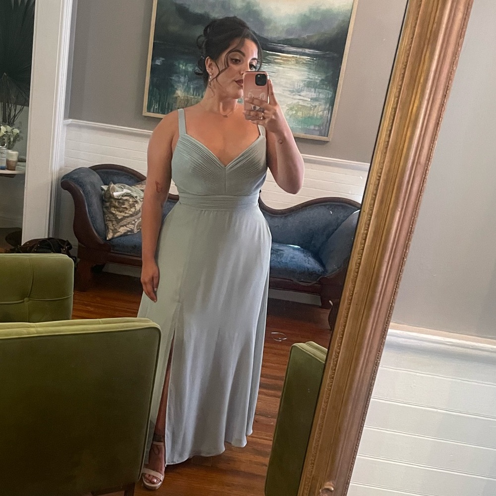 Elegant Light Blue Maxi Dress